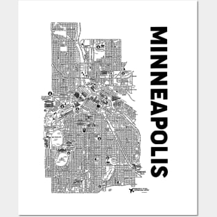 Minneapolis Map Posters and Art